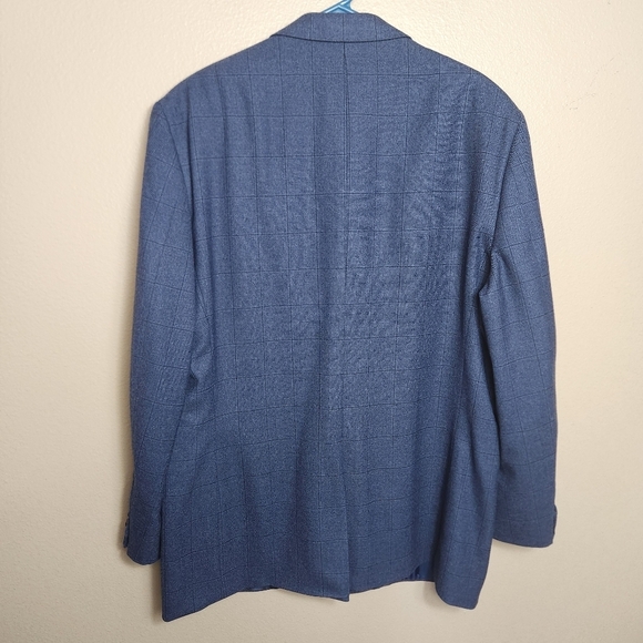 Lauren Ralph Lauren Mens Navy Glen Plaid 2 Button Blazer |46L| - Picture 9 of 10
